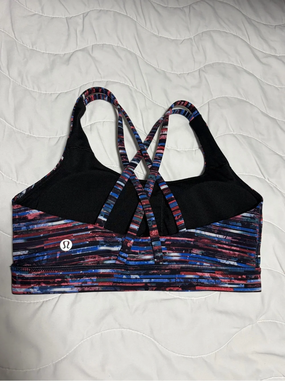Lululemon Time To Sweat Bra Hinshu Alpine Multi Striped Size 6